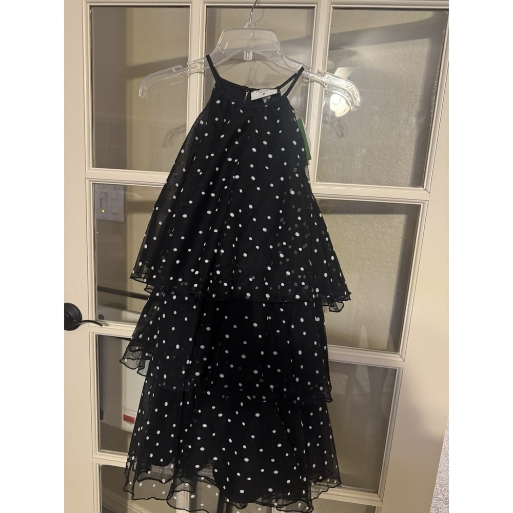 Kate spade new york x Target Black/White Mini Polka Dot Tiered Mini Dress L NWT